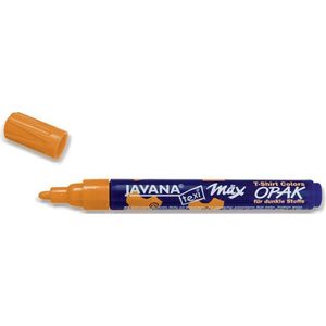 Oranje textiel stift - Javana Texi Max - 2-4 mm kogelpunt - Hoge kwaliteit textiel marker op waterbasis, geschikt op zowel licht als donker textiel