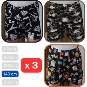 PACK van 3 BOXERSHORTS/ONDERGOED, Maat 46/140CM voor Kinderen, American Style, PRIMA KWALITEIT, Kleurset B