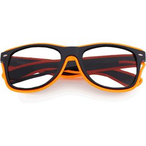 Freaky Glasses® - lichtgevende bril - LED brillen - Feestbril - Party - Festival - Rave - neon oranje