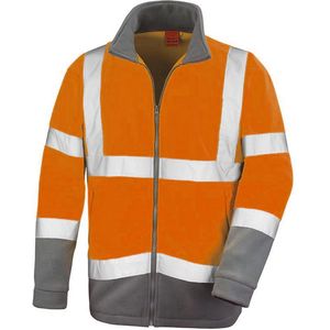 Result Core Mens Reflective Safety Micro Fleece Jacket (Pakket van 2) (Oranje)