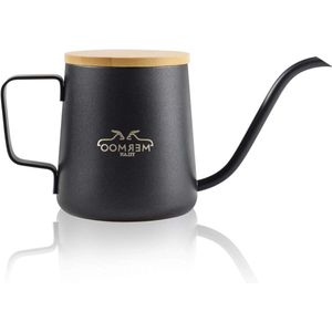 Zwanenhals waterkoker 350 ml - Koffiepot klein roestvrij staal - Zwanenhals koffiezetapparaat - Ketel koffiepot - Zwart