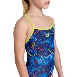 Arena Meisjes Badpak Daly Light Drop Back Marineblauw-Zachtgroen