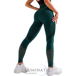 Sportlegging Dames - Yoga Legging - Fitness Legging - Legging Dames - Sport Legging - Shapewear Dames - Booty Legging | Luminatic® | Groen | Maat M