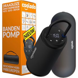 Draadloze Bandenpomp en Mini Compressor - Automatische Instellingen tot 10,3 BAR | Compact en Draagbaar voor Fietsen, Auto's en Motoren