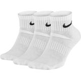 Nike Everyday Cushion Ankle Sokken Sokken (regular) - Maat 38-42 - Unisex - wit/zwart