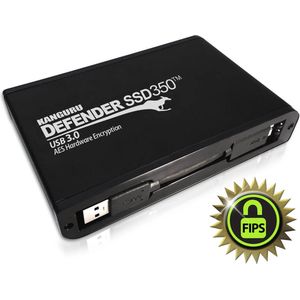Kanguru – Defender SSD350 – 8 TB – FIPS 140-2 - USB 3.2 – Hardware Encrypted Solid State Drive – Zwart