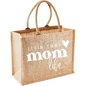 Tas voor Mama - Moederdag cadeau - Livin that Mom life - Cadeau voor Mama