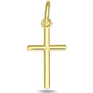 Juwelier Zwartevalk 14 karaat gouden kruis hanger - 14.084
