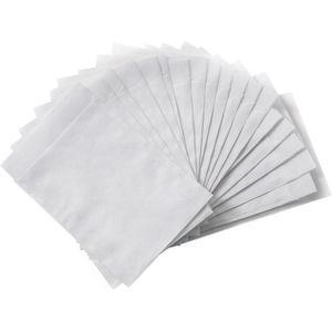 Kleine platte papieren zakjes - 100 stuks - 105 x 15 cm - wit - cadeauzakjes tafelkaart gastgeschenk - verpakking om te vullen - cadeautje
