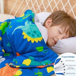verzwaringsdeken /fleece deken voor bed en bank - lichtgewicht dekbed - 4 seasons, blue, soft warm sleeping blanket \ Weighted blanket premium_3 kg-100 x 150 cm