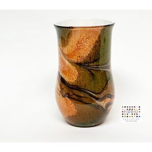 Design Vaas Porto - Fidrio INDIAN SUMMER - glas, mondgeblazen bloemenvaas - hoogte 23 cm