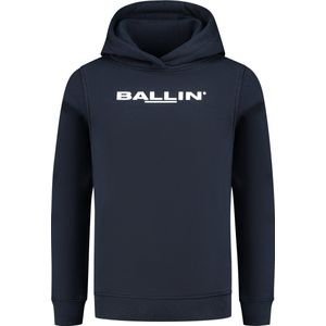 Ballin Amsterdam - Jongens Regular fit Sweaters Hoodie LS - Navy - Maat 8