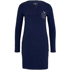 TOM TAILOR Vienna Dames Nachthemd lange mouw - Blauw