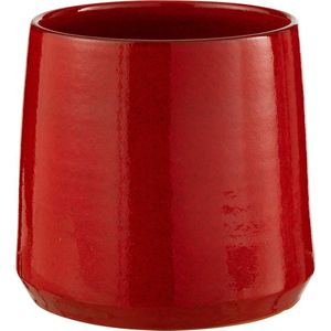 J-Line bloempot Rond - keramiek - rood - medium