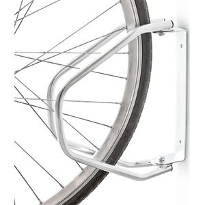 Relaxdays fietsenrek muur - verzinkt staal - fietsstandaard wandmontage - verstelbaar
