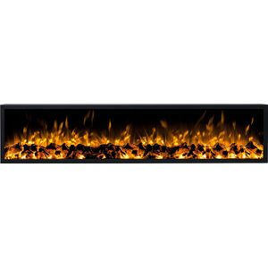 Design4AlleZ Elektrische inbouw sfeerhaard smal 182x40x18 cm - Zwart