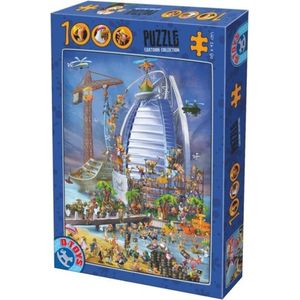 Cartoon Burj Al Arab Puzzel 1000 Stukjes
