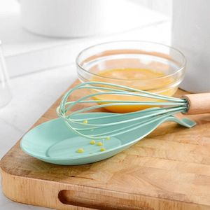 Rest Lepel 4 STKS Siliconen Lepelhouders voor Keuken Aanrecht Kookgerei - Zwart