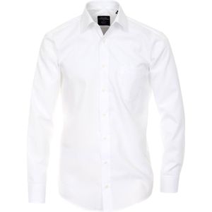CASA MODA modern fit overhemd - popeline - wit - Strijkvrij - Boordmaat: 39