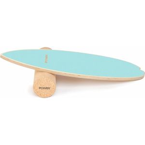 POWRX Surf Balance Board Wood Mint incl. castor | Coordination Training voor Surfboard, Surfboard, Skateboard , Sport Balance Board, Strength & Balance Trainer Indoor & Outdoor