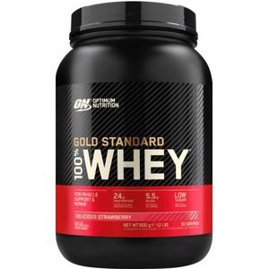 Optimum Nutrition Gold Standard 100% Whey Protein - Delicious Strawberry - Proteine Poeder - Eiwitshake - 900 gram (28 servings)