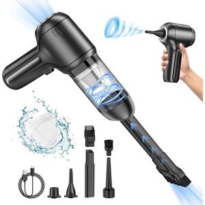 Handstofzuiger 12000 PA - Autostofzuiger 120 W/4000 mAh - Draadloze Stofzuiger - Multi-positie-zuigapparaat - Nat/Droog - Thuis Kantoor Dierenharen - 2 Standen