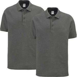 Pierre Calvini - Polo Shirt Heren - Polo Pique - 2 Pack - Grijs - S