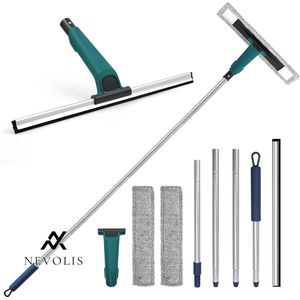 Nevolis Raamdouche-wisser - 152 cm lange steel - professionele vloerwisser - reinigen garagetegels - betonnen spiegel - auto voorruit - badkamer huis .