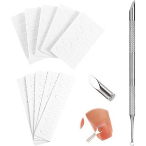 Nagelriemverzorging Dubbele Kop - Cuticle Pusher - Nagelriemduwer - Nagelriemverwijderaar - Cuticle Remover - Nagelriem Knipper - Nagelriem Snijder - Bokkepootje - 10 Schuurpapier