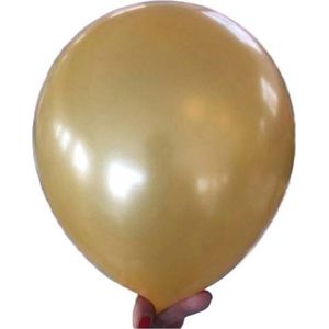 100 stuks - Gouden parelmoer metallic ballon 30 cm hoge kwaliteit