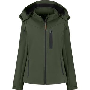 Travelin' Jack Hella Damesjas Softshell - Waterafstotend Winddicht Jack - Groen - Maat 42