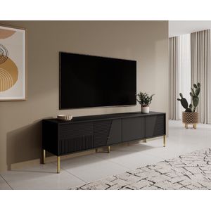 Meubella - TV-Meubel Davey - Zwart - 190 cm