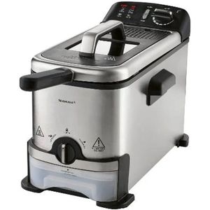 SILVERCREST® KITCHEN TOOLS RVS friteuse - Frituurpan - Inhoud: ca. 1,4 L - Temperatuur: ca. 130/190 °C - Met oliereinigingsfunctie - Antislipvoetjes voor een veilige stand - Oververhittingbeveiliging en droogloopbeveiliging