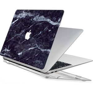 Geschikt voor MacBook Air Cover Hoesje 13 inch Marmer Zwart - Hardcase Geschikt voor MacBook Air 2010 / 2017 - Geschikt voor MacBook Air A1466 / A1369