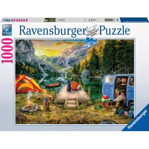 Ravensburger puzzel Vakantie op de camping - Legpuzzel - 1000 stukjes