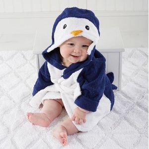Baby badjas - Komfor - Pinguin - Inclusief gratis baby borstel & kam