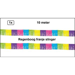 Franje slinger kleur 10 meter Regenboog - Verjaardag Festival thema feest fun regenboog versiering