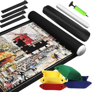 Puzzelmat Tot 1500 Stukjes Met Sorteerschalen - Antislip Rolmat Voor Puzzels
