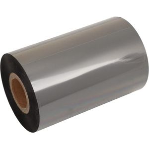 Wax Barcode Ribbon Black Clear Text Images Antistatic Layer Thermal Transfer Ribbon - Wear Resistant - Good Compatibility - 100mm x 300m - for Label Printing .