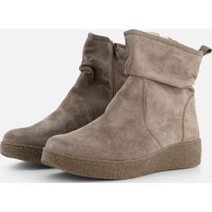 Feyn Marina Enkellaarsjes taupe Suede - Maat 38