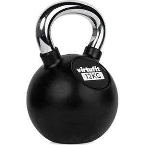 VirtuFit Kettlebell - Rubber/Chroom - 12 kg