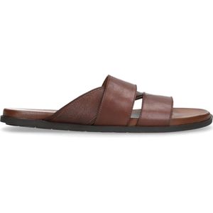 Sacha - Heren - Leren cognac sandalen - Maat 46