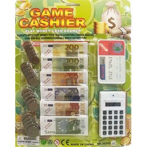 Speelgeld met rekenmachine Euro Money Pack Play Set