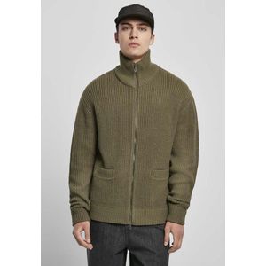 Urban Classics - Double zip Sweater/trui met rits - S - Groen
