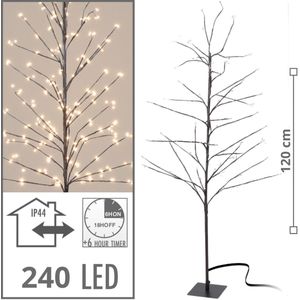 Lichtboom - Lichttakken - Led boom - Kerstverlichting - Lichttak - Kerstversiering - Kerst - 120 cm - 240 LED's - Warmwit
