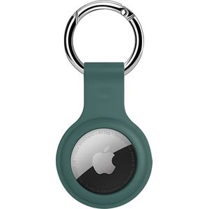 Jumada's Sleutelhanger voor Apple AirTag - AirTag Beschermhoesje - Apple AirTag Hoes - Siliconen - Legergroen