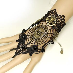 WiseGoods Luxe Steampunk Handschoenen - Vintage Design Verkleedaccessoires - Festival - Verkleedkleding Dames - Verkleden - Zwart