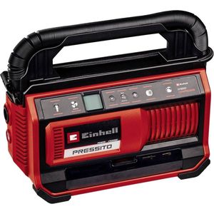 Einhell Hybride Compressor PRESSITO 18/25 Hybrid Solo - Power X-Change - 18 V/Li-ion - Aanzuigcapaciteit: max. 360 l/min - Max. werkdruk hogedrukpomp: 11 bar - Incl. 3-delige adapterset - Excl. accu en lader