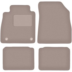 Beige velours matten voor: Nissan Micra K14 hatchback (2017-)
