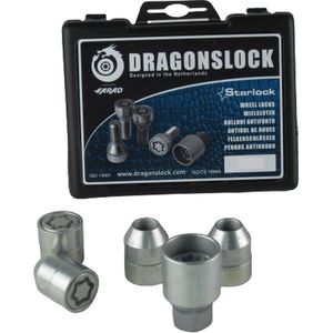 Velgenslot - Wielslot geschikt voor de Suzuki Swift 4x4 - Merk Dragonslock - Verzinkt - Kleur Grijs